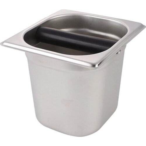 Coffee Knock Box, Stainless Steel Espresso Knock Box Built-in Container for Coffee Ground,Knock Box Espresso