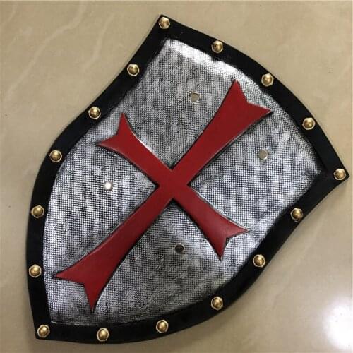 Lover 1:1 Cosplay Red Crusader Pope Knight Orc Shield Movie Game Anime Weapon Prop Role Play PU Figure Model Halloween Gift