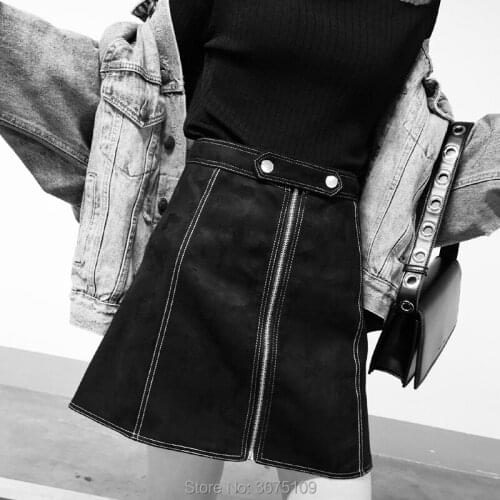 Suede skirt mini pencil sexy skirts high waist vintage black plus size wrap short skirt for women ladies summer womens clothes