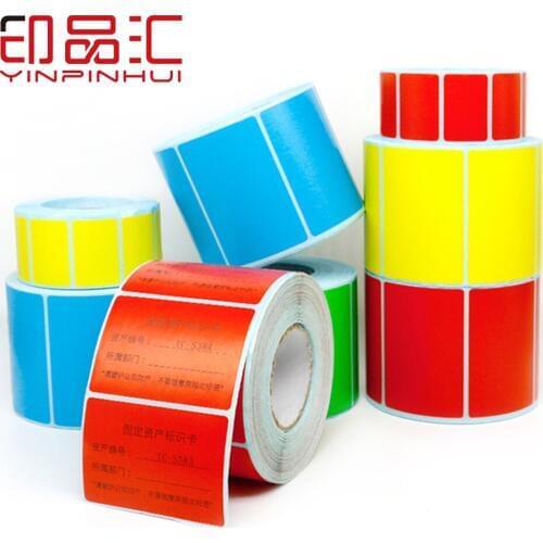Multicolor Thermal Printer Paper DIY Writable Stickers Adhesive Blank Paper 50mm*30mm 2000pcs/roll