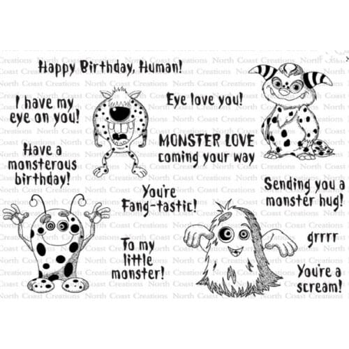 Monster stamp Clear Stamp for Scrapbooking Transparent Silicone Rubber DIY Photo Album Decor A132