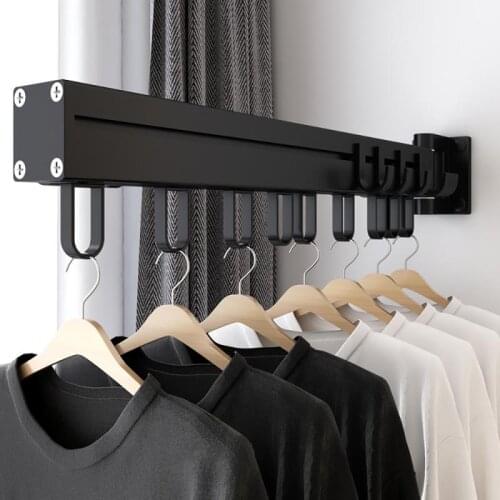 New Balcony Telescopic Clothes Hanging Wall Type Invisible Indoor Simple Clothes Drying Rack Portable Outdoor Telescopic Air Rod