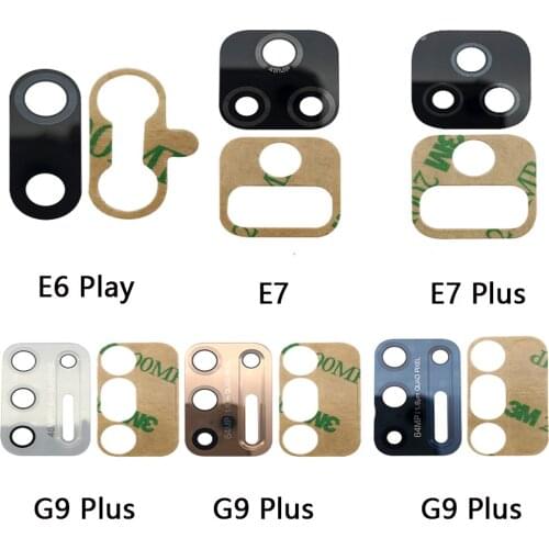 5PCS Rear Back Glass Camera Lens For Moto Z4 Z3 E6 Play G8 Plus G9 Plus One Hyper One Fusion Camera Glass With Glue Adhesive