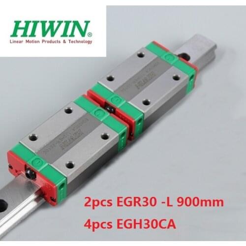 2pcs origial Hiwin rail EGR30 -L 900mm linear guide + 4pcs EGH30CA carriage blocks for CNC router
