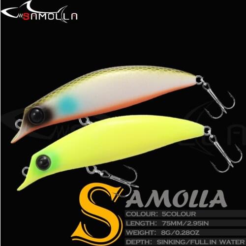 Fishing Lure Popper Weights 8g 75mm Mino Sinking Whopper Trolling Artificial Bait Pesca Accessories Lures Pike Bass Fish Tackle
