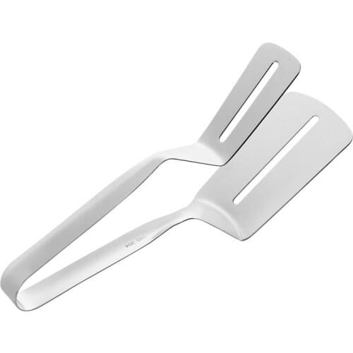 Spatula Tongs, Steak Clamp, 304 Stainless Slotted Double Spatula, Multi-Function Food Flipping