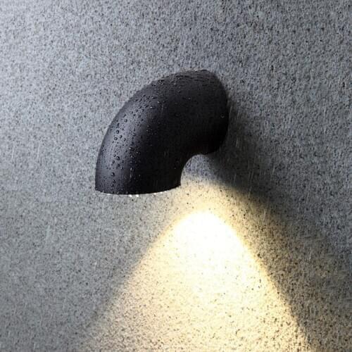 LED waterproof outdoor water pipe wall lamp villa courtyard garden landscape lamp simple modern industrial wind wall light