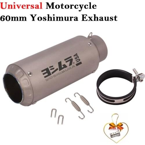 Universal Motorcycle 60mm Yoshimura Exhaust Pipe Escape Modified Titanium Alloy Muffler DB Killer For CBR650 S1000RR R1 R6 ATV
