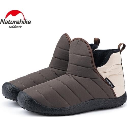 Naturehike Outdoor Thickened Camp Cotton Shoes Warm Anti-skid Rubber Middle Boots Waterproof Portable Indoor Daily Equipment