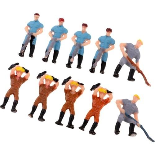 1/75 Worker Action Figure Figurine Model Toys HO for Train Railway Accessory