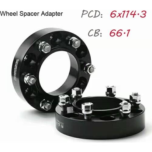 2PCS Wheel Spacers 6x114.3 Hubcentric 66.1mm Car Aluminum Wheel Spacer Adapter 30mm Flange For Nissan Navarra NP300 Separadores