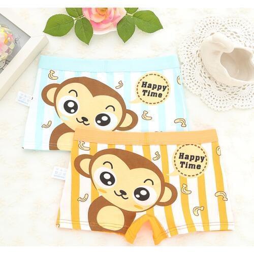 2 Pcs/lot Kids Boys Underwear Shorts Panties For Baby Boxer Childrens Teenager Underwear Cotton Kids Pant for Boy