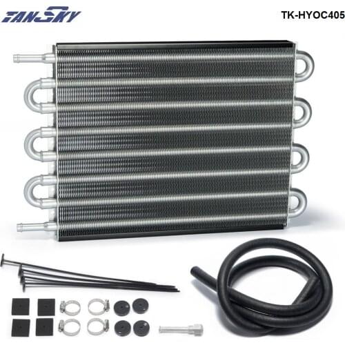 8 Row Aluminum Remote Transmission Oil Cooler/Auto-Manual Radiator Converter Kit TK-HYOC405