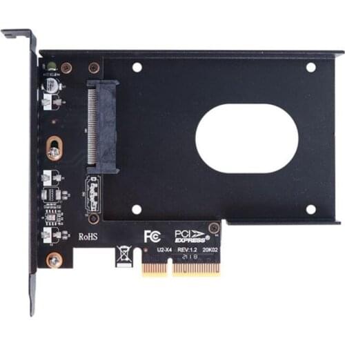JEYI U2 PCI-Express 4.0 X4 Riser Card SFF-8639 to SSD Extension Adapter Also Compatible with PCIE X8/X16 Interface Motherboards