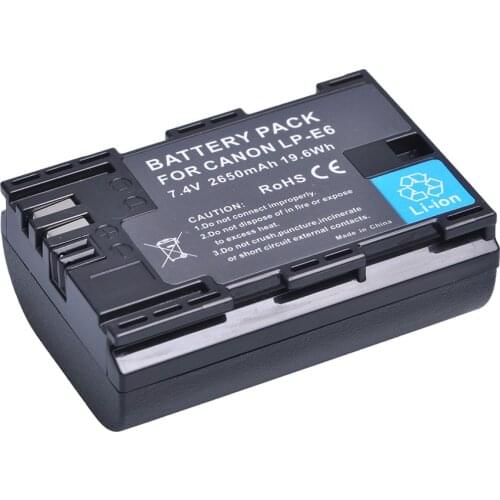 New LP E6 LP-E6 LPE6 E6N Battery 2650mAh for Canon EOS 5DS R Mark II 2 III 5D Mark II III IV 6D 60D 60Da 7D 7DII 70D 80D Camera