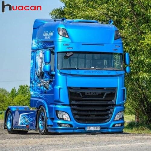 Huacan Diamond Embroidery Van Diamond Painting Truck Home Decor Mosaic Lorry Cross Stitch Home Decor