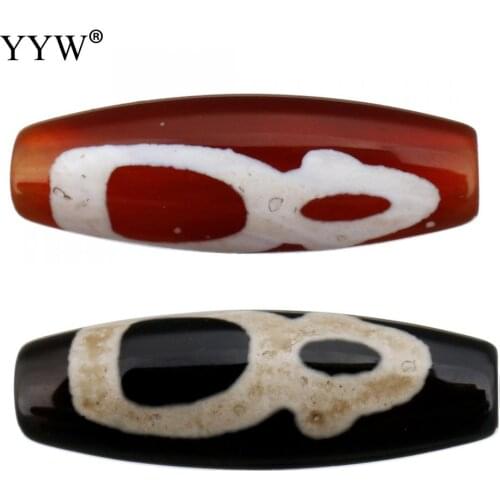 5pcs/Lot Natural Tibetan Onyx Dzi Beads Jewelry Making Beads Bulk Beads For Necklace Bracelet Diy Beads 30x10x10mm Hole 2.5mm