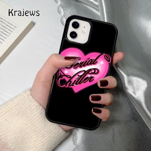 Krajews Black Serial Chiller coque Phone Case for iPhone 12 mini 5 6S 7 8 PLUS X XS XR 11 PRO MAX SE 2020 Back Cover Funda Shell