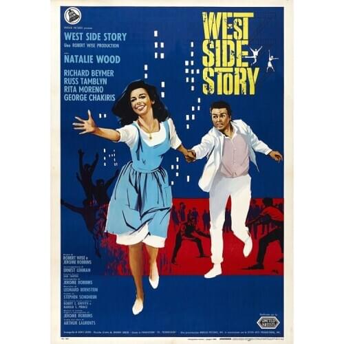 D0701 WEST SIDE STORY Movie Grease Broadway Silk Fabric Poster Art Decor Indoor Painting Gift