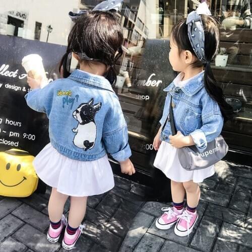 Spring/Autumn Girl coat Boy Denim Jacket New Girl Baby Jacket Cotton Kids Jacket Windbreaker Tops Children Coat