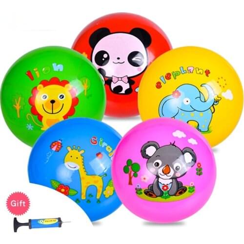 Children Soft Inflatable Bouncy Ball Baby Rubber Ball Kindergarten Hand Catching Ball Outdoor Sport Game Educational Toy
