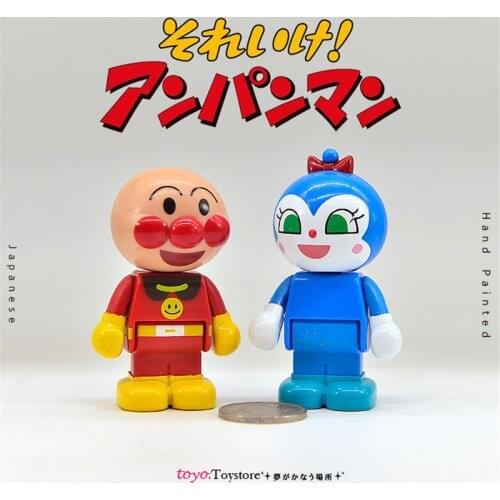 2piece 7cm Anpanman Action Figures Educational Building Blocks Brick Toys For Children gift
