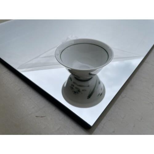 Silver Gold Mirror Acrylic Square Sheet Plastic Pier Glass Hotel Decorative Lens Plexiglass Not Easy To Broken 200*200mm