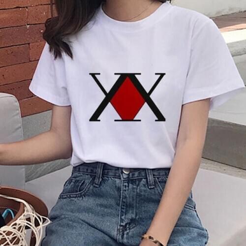 Hunter X Hunter Print T-shirt Womens T-shirt Summer Harajuku T-shirt O-neck Short Sleeve Hisoka Morow Tshirt Anime HxH Tee