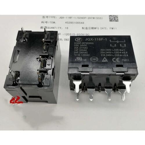 JQX-116F-1 024DP-2HTW(555)24VDC A set of transformation 5 pin 20a 240vac relays