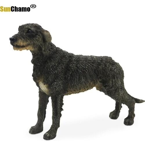 Fashion Collector Irish Wolfhound Simulated Dog Model Car Handicraft Collection Figurines Miniatures Decoration Crafts Ornaments