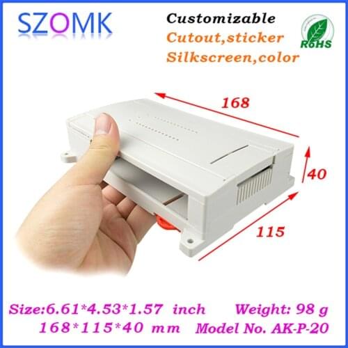 Szomk din rail enclosure plc plastic enclosure (4 pcs) 168*115*40mm new abs electrical junction box electronics project box