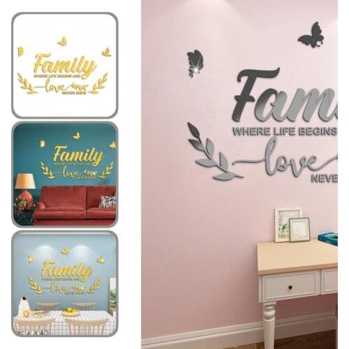 Lightweight Fashion 3D Acrylic Wall Decor Stickers Acrylic Wall Stickers Wide Application for Office