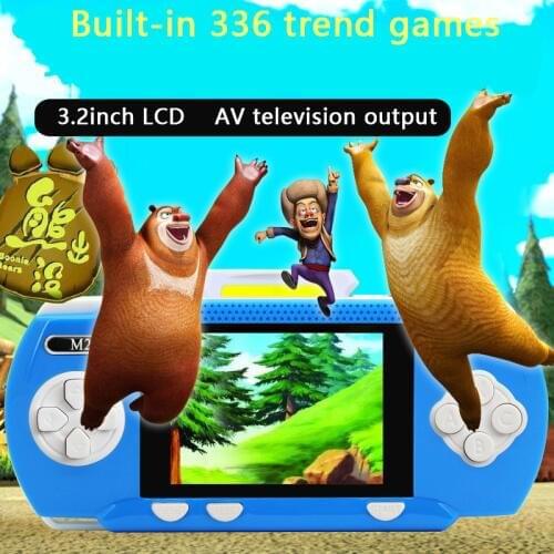 M200 childrens color screen game machine built-in 336 non-repetitive games support TV output for FC PSP handheld game console
