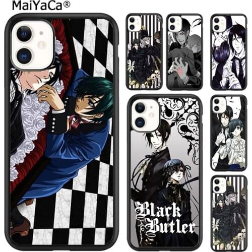 MaiYaCa Black Butler Kuroshitsuji Anime Phone Case For iPhone 5 SE 6s 7 8 plus X XR XS 11 12 pro max Samsung Galaxy S8 S9 S10