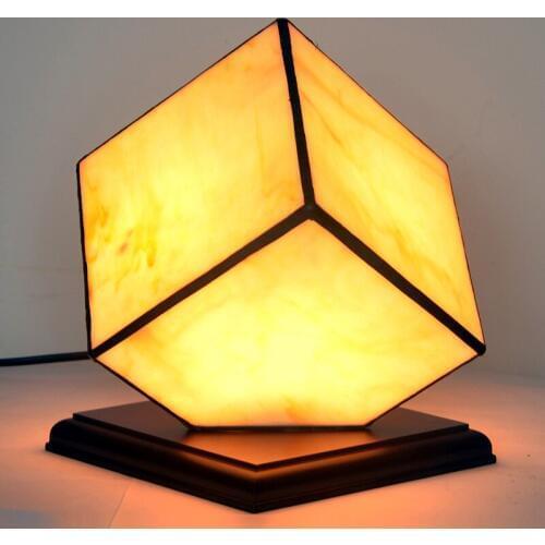 New Tiffany bedroom bedside night light stained glass table lamp childrens room table lamp