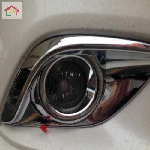 Car Body Front Fog Light Lamp Detector Frame Stick ABS Chrome Cover Trim 2pcs For Mazda 6/Atenza Sedan 2014 2015 2016 2017 2018