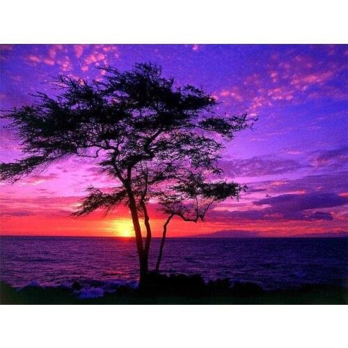 Landscape Scenery DIY 11CT Embroidery Cross Stitch Kits Craft Needlework Set Cotton Thread Printed Canvas Home Wholesale