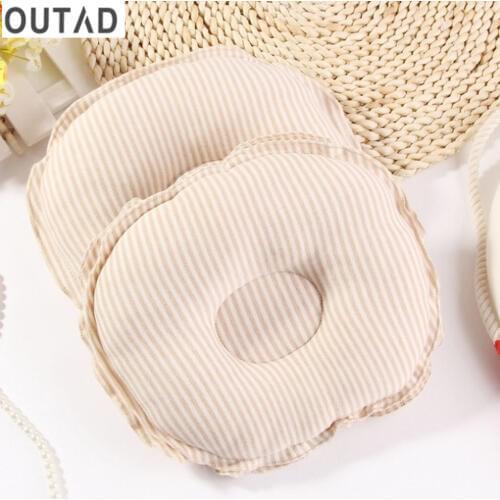 OUTAD Natural Organic Cotton Sleeping Pillow Newborn Infant Girls Boys Support Cushion Baby Soft Shape Pillow Prevent Flat Head