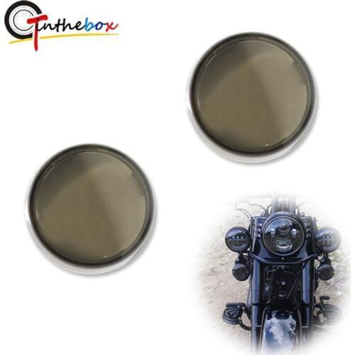 Gtinthebox Motorcycles Turn Signal Lights Smoked Flat Lens Covers For Harley Davidson Dyna Blackline Sportster Softail Fatboy