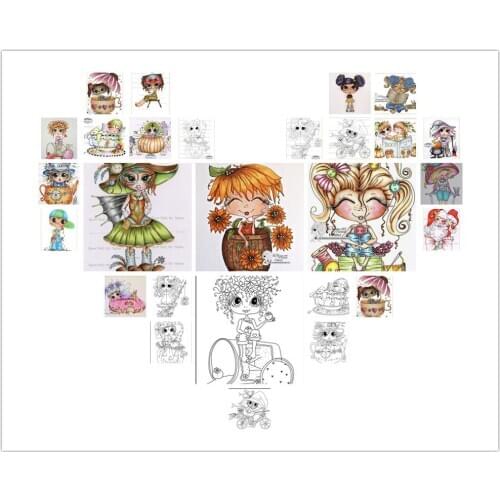 10x8 pretty girl Transparent Clear Silicone Stamp/Seal for DIY scrapbooking/photo album Decorative card making