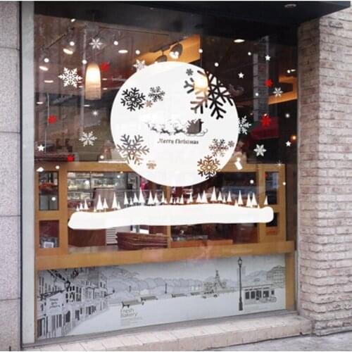 Christmas Sticker Decal Posters Vinyl Wall Decals Decor Mural Large Glass Window Home Shop Decoration X mas Decal