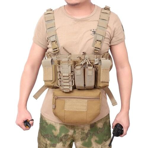 Outdoor Tactical Hunting Crotch Bag Molle Military Vest Abdominal Debris Bag Fit AVS JPC CPC Universal Belt Bag Accessory Pack
