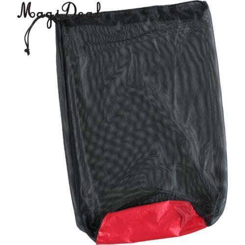 MagiDeal Ultra Light Mesh Stuff Sack Storage Bag for Tavel Camping Hiking Survival Fishing Boating Kayaking Canoeing Black