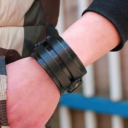 Vintage Punk Retro Multilayer Leather Bracelet Male Fashion Braided Handmade Rope Wrap Bracelets & Bangles For Men