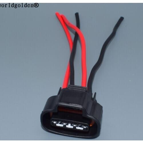 Worldgolden 4 Pin 2JZ-GE Distributor Crank Female Wire Socket Plug TPS Boost Sensor Oval Ignition Coil Connector For Toyota