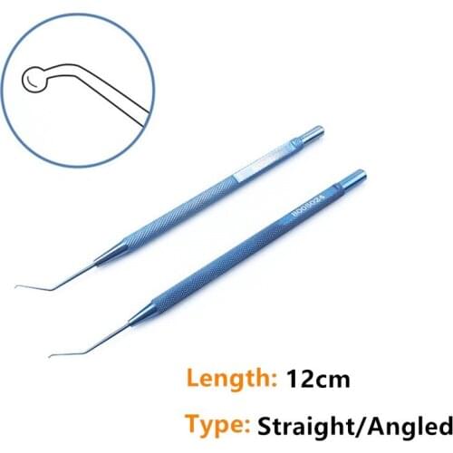 Akahoshi Nucleus Veterinary Ophthalmic Hook eye instrument Titanium Straight/Angled Akahoshi Nucleus Stainer/Manipulator