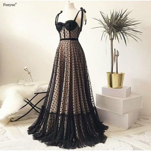 Delicate Polka Dots Tulle Formal Evening Dress 2021 New Arrival Sexy Sweetheart Ruched Long Prom Party Dresses Vestido De Festa