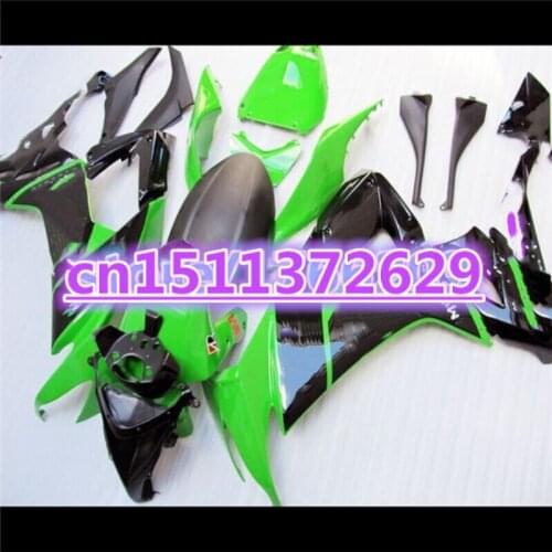 ZX10R 08-10 Hot sales ABS Fairing For KAWASAKI NINJA ZX-10R 08 09 10 green black Fairings set ZX10R 2008-2010