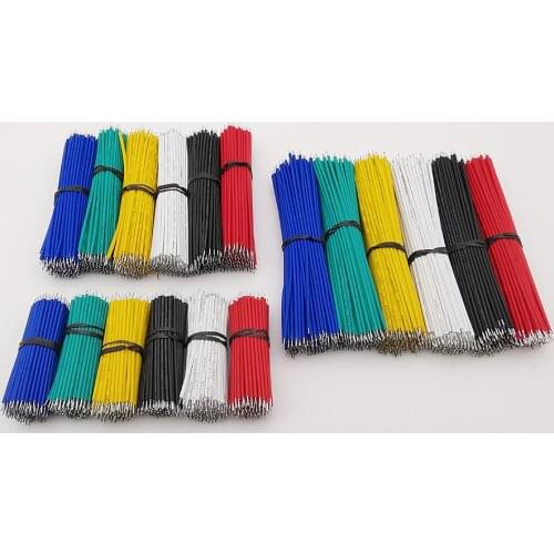 100Pcs/lot Tin-Plated 24AWG Breadboard Jumper Wires PCB Solder Cable Electronic Wire Length 5CM 8CM 10CM 15CM 20CM for Arduino