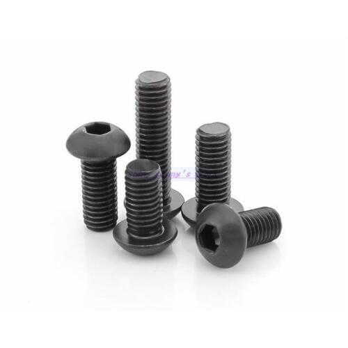 200pcs/Lot Metric Thread ISO7380 M2 10.9 Alloy Steel Button Head Hex Socket Cap Screw Bolt Brand New